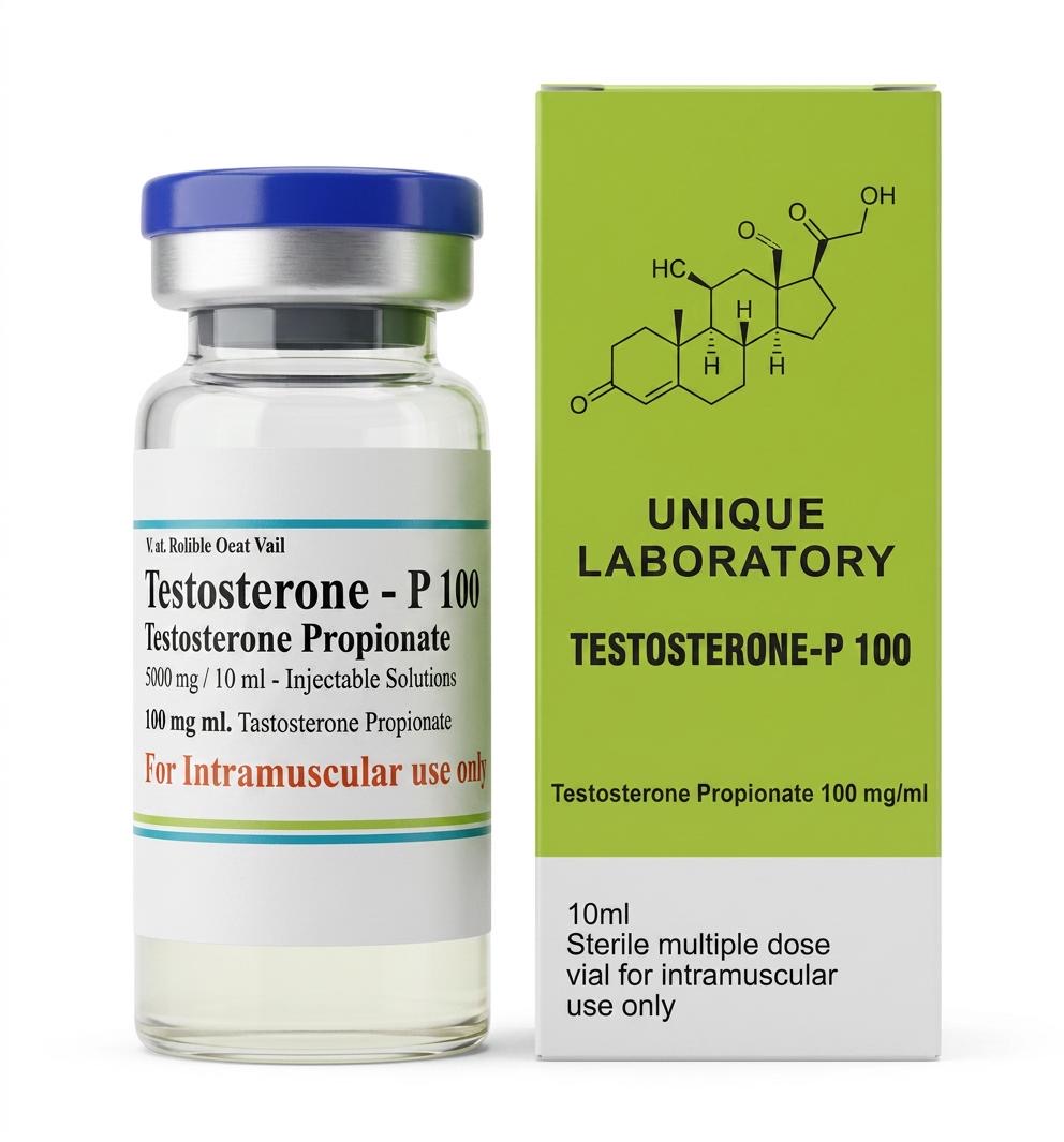 UNIQUE LABORATORY Testosterone Propionate 100 (Testosterone-P 100mg/ml) Multi-Dose 10ml Vial